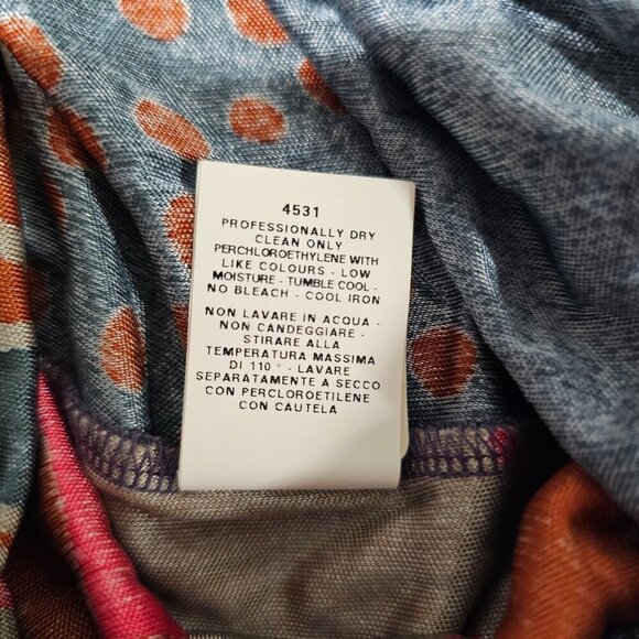 Pollini Made in Italy Cowl Neck Top Blouse Shirt Women Size 8 Long Sleeve - Picture 10 of 15